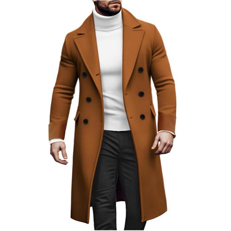 Winter Clothing Types - Manteau Long à Double Boutonnage pour