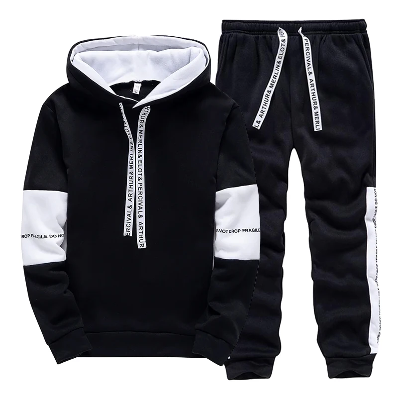Winter Clothing Fashion - Ensemble de survêtement homme noir et