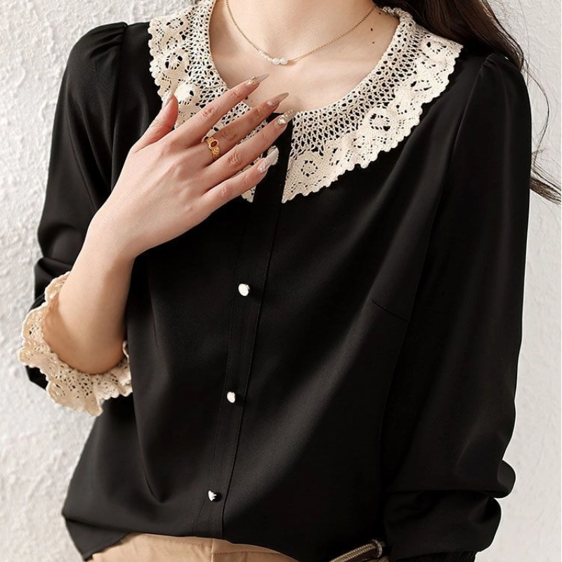 Winter Clothing Clearance - Femmes vêtements contraste Patchwork élégant Blouse