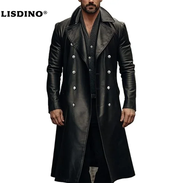 Winter Clothing Clearance - Veste en cuir hommes hiver polaire