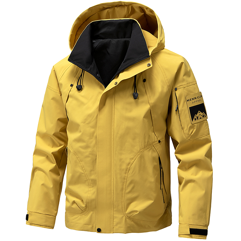 Windproof Jacket Softshell - Veste imperméable à capuche pour homme,