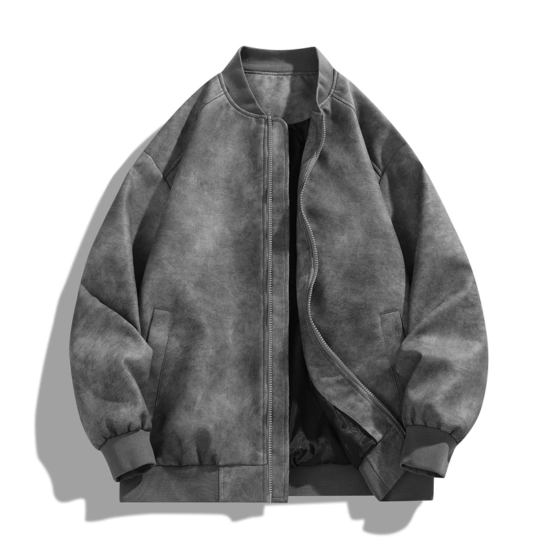 Quality Winter Clothing Bomber Jacket - Veste en cuir pour hommes, rétro,