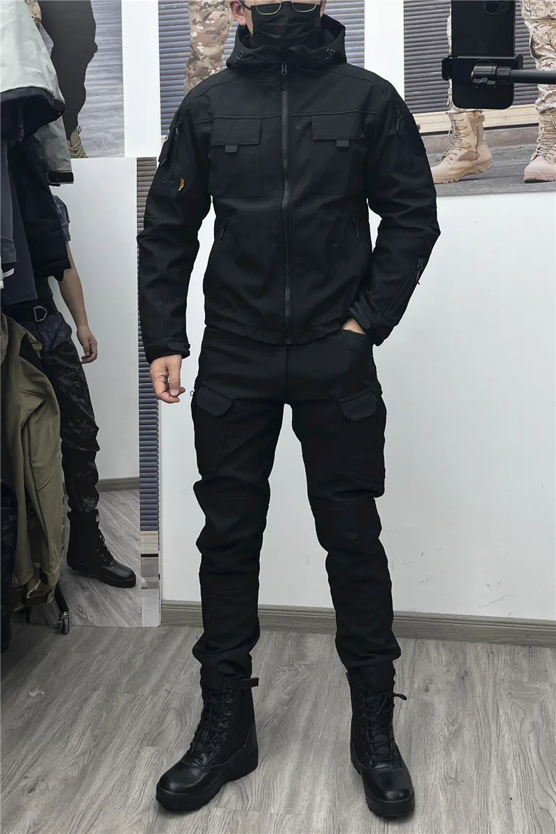 Windproof Jacket Softshell - Nouveau GL hommes hiver velours épaissi