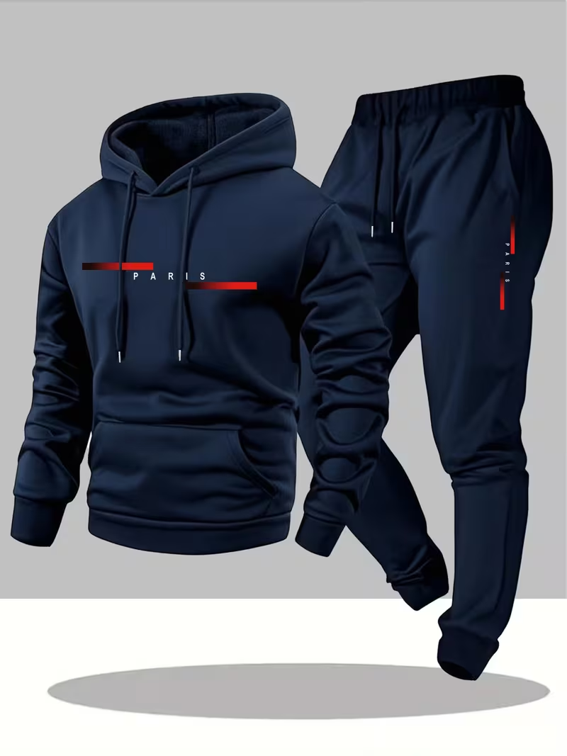 Winter Clothing Fashion - Ensemble tendance pour homme, imprimé lettres,