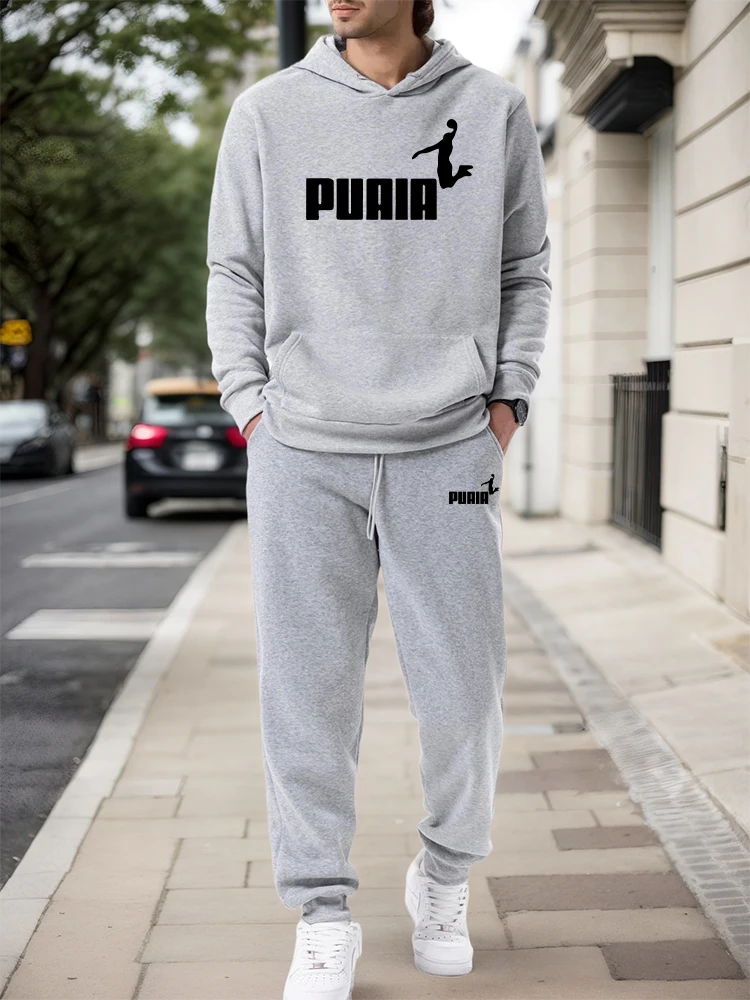 Winter Clothing Fashion - Ensemble Homme/Haut à Capuche/Pantalon 2026 Automne