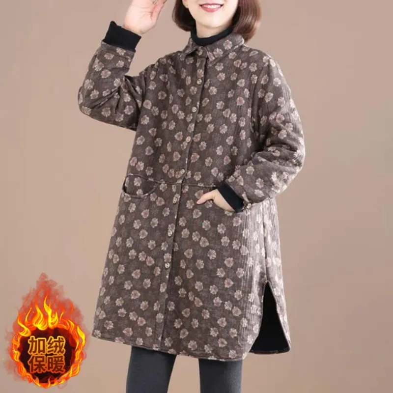 Winter Clothing Trends For Women - Veste à imprimé floral vintage pour