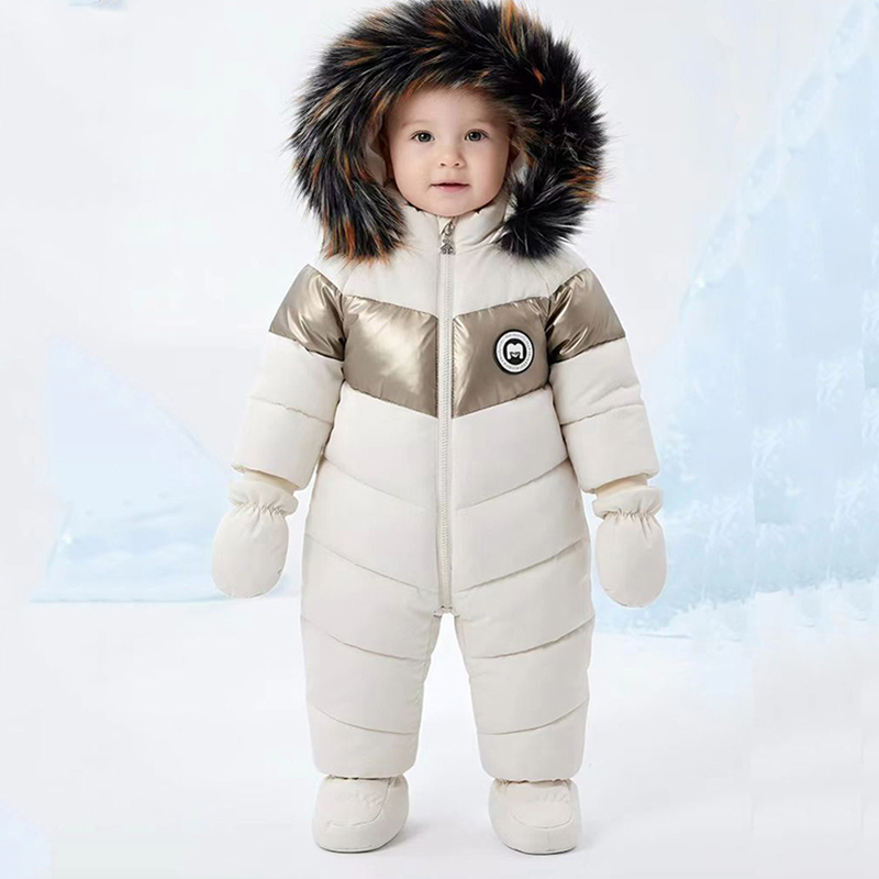 Winter Clothing Baby Boy - Combinaison d'hiver pour nouveau-né avec gants,