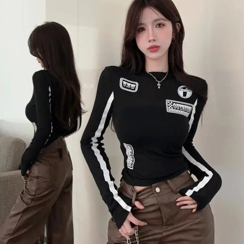 Winter Clothing Trends For Women - T-shirt Slim à Manches sulfpour Femme,
