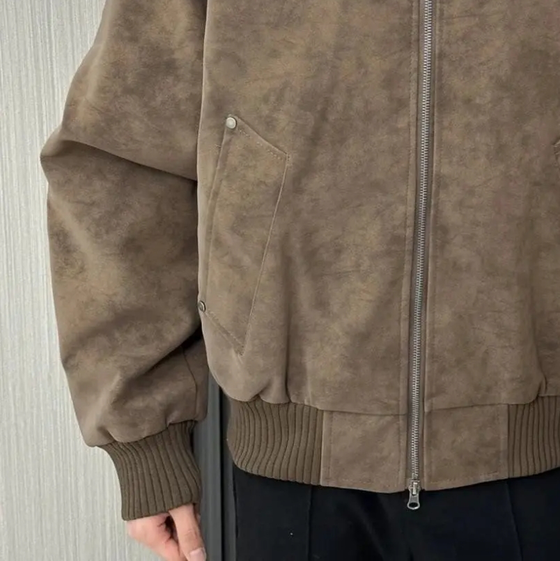 Quality Winter Clothing Bomber Jacket - Automne surdimensionné Bomber veste hommes fermeture