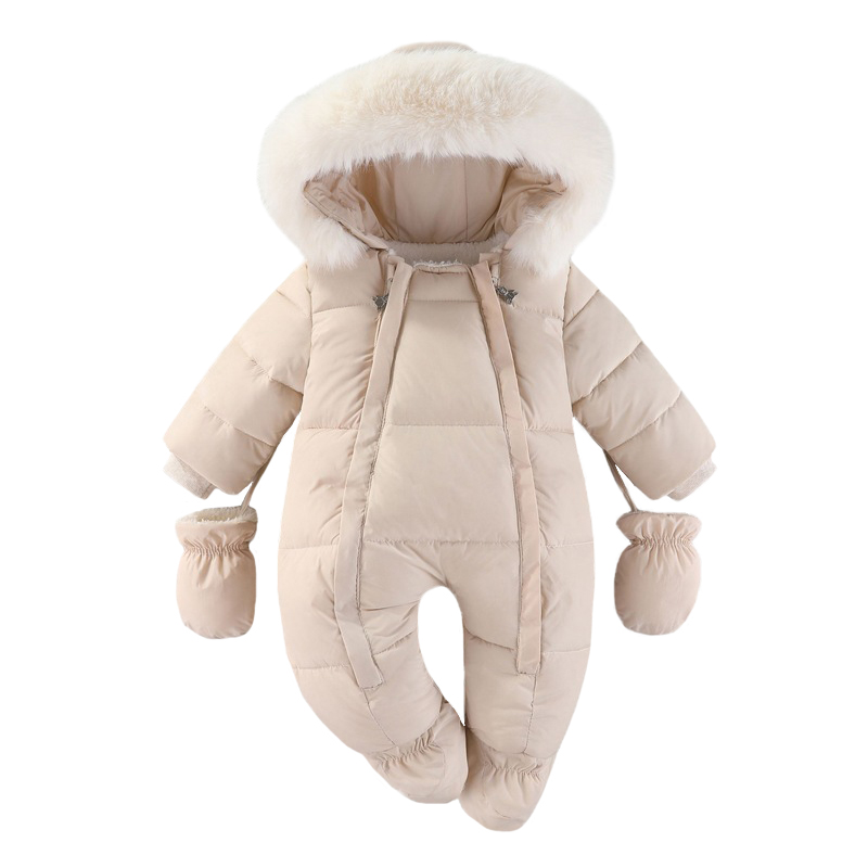Winter Clothing Baby Boy - Barboteuse d'hiver pour nouveau-né, avec gants,