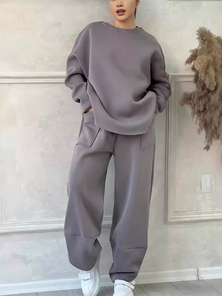 Nouveau solide 2 pièces ensemb - Winter Clothing Sales avis et prix