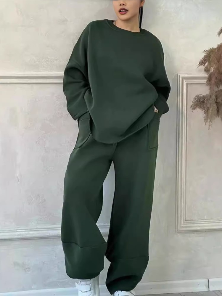 Nouveau solide 2 pièces ensemb - Winter Clothing Sales avis et prix