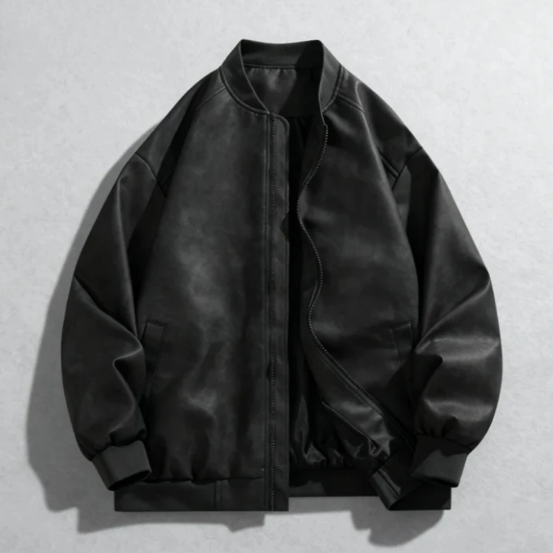 Veste en cuir pour hommes, rét - Quality Winter Clothing Bomber Jacket avis et prix