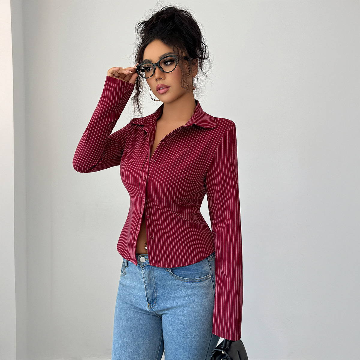 Cardigan rayé décontracté haut - Winter Clothing Types avis et prix