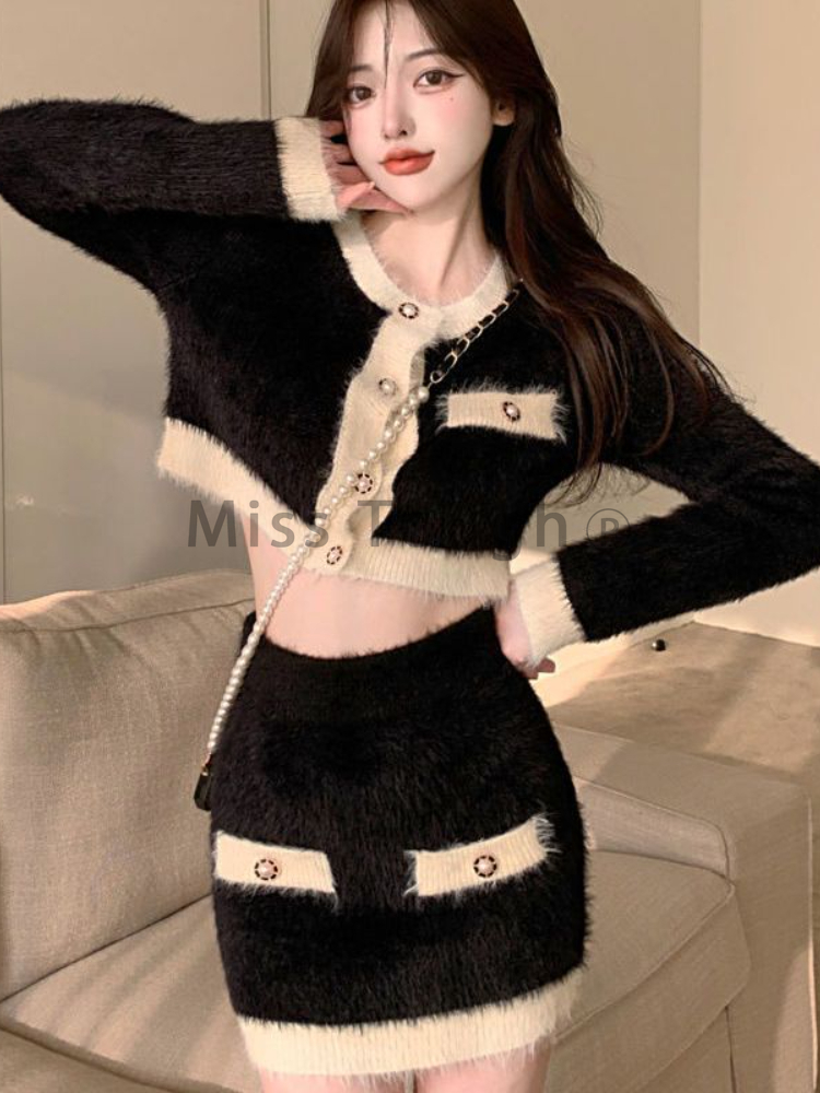 Ensemble mini jupe en tricot m - Winter Clothing Sales avis et prix